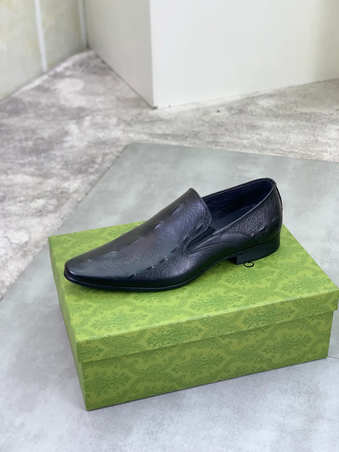 Men's Men's Shoes 💰P500 [New Style] 💰💎💎💎 [Gucci] GUCCI high-end men's formal business leather shoes, original order 1:1! Original imported high-end calfskin, original metal buckle, imported first-layer pigskin lining for feet, original high-end outsole, men's shoe size: 38-44